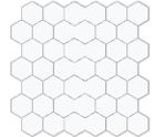 P&S White Hexagon 28.8x29.1