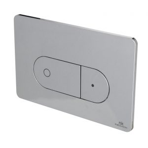 Pulsador Frontal Doble Smart Line Oval Cromo