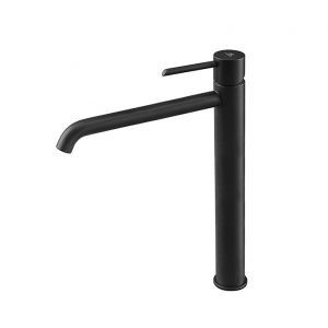 Monomando Round Lavabo Caño Alto Negro