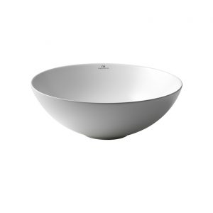 Lavabo Slender Borde Fino Circular Blanco Mate