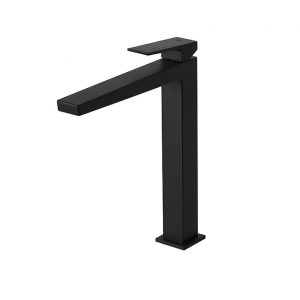Monomando Lavabo Caño Alto Square Negro