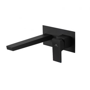 Monomando Square Encastre Lavabo Parte Externa Negro