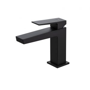 Monomando Lavabo Square Sin Vaciador Negro